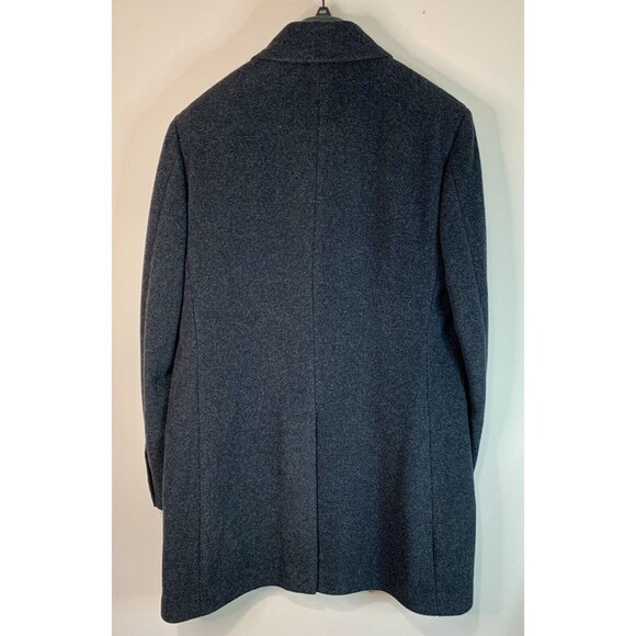 Mens Chaps Charcoal Gray Wool Blend Dress Coat Overcoat 40 R New Without Tags - Picture 2 of 7